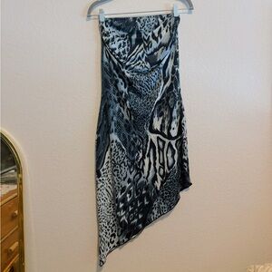 Y2K Vintage Asymmetrical Strapless Dress